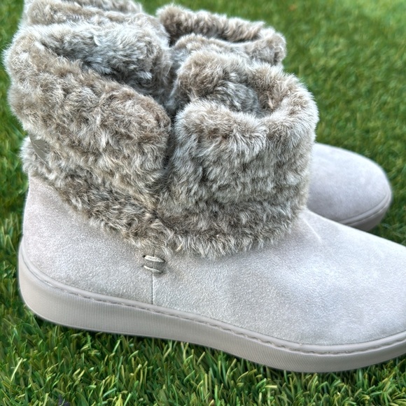 Santoni Faux Fur Suede Boots - Picture 3 of 6
